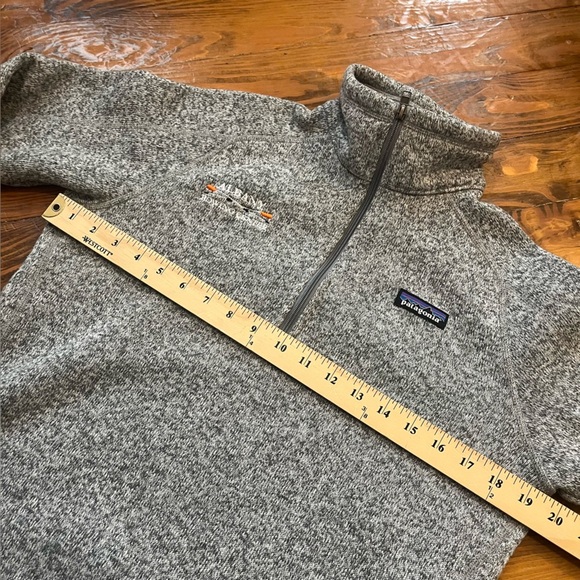 Patagonia Women's Better Sweater Stonewash Gray L 1/4 Zip Pullover Branded - Picture 10 of 14